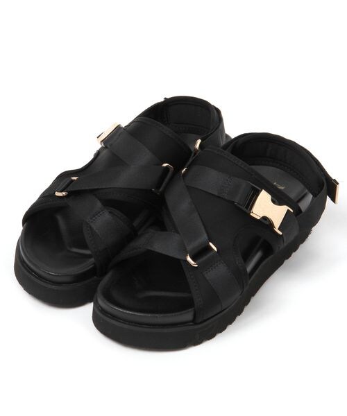 BARNYARDSTORM（バンヤードストーム）の「キレイめバックルサンダル（シューズ・レディース・ブラック19/カーキ78・S(23.0cm)/M(23.5cm)/L(24.0cm)/LL(24.5cm)）」の3枚目の写真