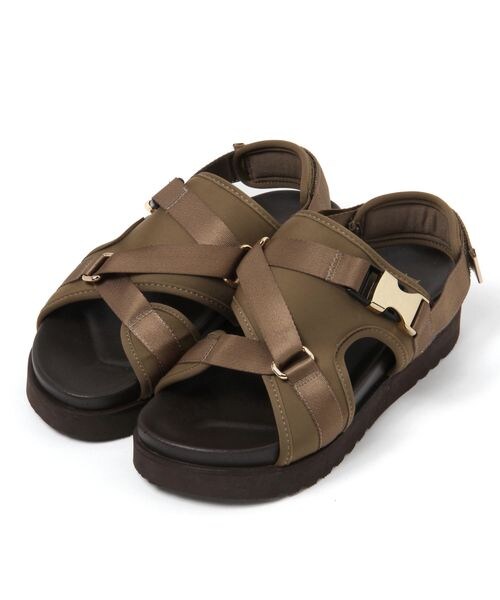 BARNYARDSTORM（バンヤードストーム）の「キレイめバックルサンダル（シューズ・レディース・ブラック19/カーキ78・S(23.0cm)/M(23.5cm)/L(24.0cm)/LL(24.5cm)）」の4枚目の写真