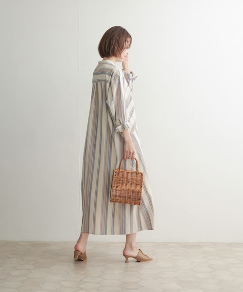 ☆URBAN RESEARCH DOORS☆ストライプAラインシャツワンピース URBAN RESEARCH DOORS（アーバンリサーチドアーズ）の