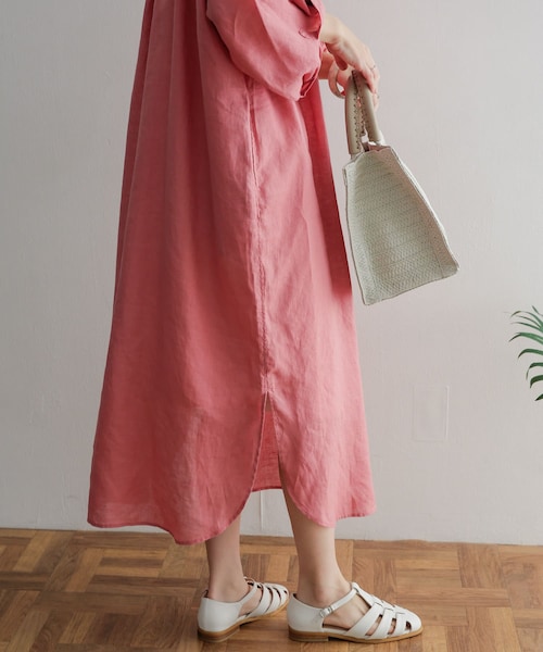 URBAN RESEARCH DOORS(アーバンリサーチドアーズ)の「【0サイズ/WEB限定】リネンギャザーワンピース(その他・レディース・PINK/YELLOW/BLUE/NAVY・0/1)」の21枚目の写真