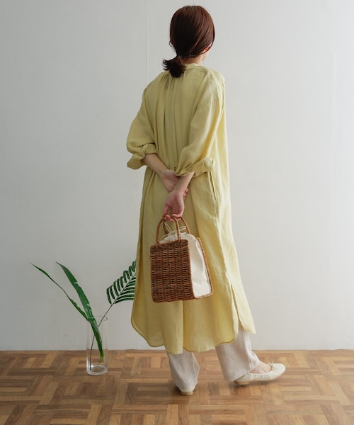 URBAN RESEARCH DOORS(アーバンリサーチドアーズ)の「【0サイズ/WEB限定】リネンギャザーワンピース(その他・レディース・PINK/YELLOW/BLUE/NAVY・0/1)」の16枚目の写真