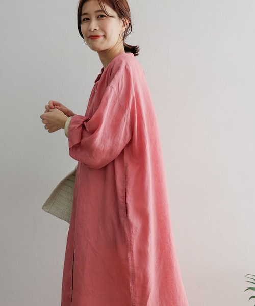 URBAN RESEARCH DOORS(アーバンリサーチドアーズ)の「【0サイズ/WEB限定】リネンギャザーワンピース(その他・レディース・PINK/YELLOW/BLUE/NAVY・0/1)」の18枚目の写真