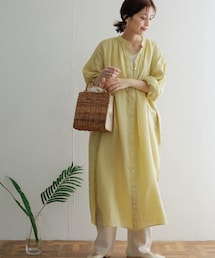 URBAN RESEARCH DOORS | 【0サイズ/WEB限定】リネンギャザーワンピース(その他)