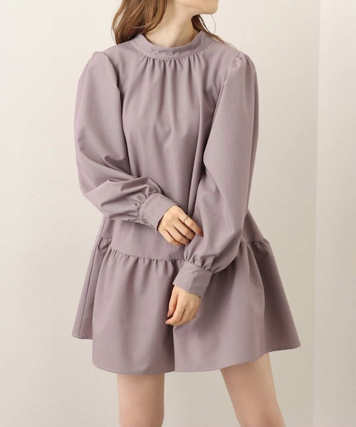 one after another NICE CLAUP(ワンアフターアナザーナイスクラップ)の「バックリボンチュニック(シャツ/ブラウス・レディース・オフホワイト/ベージュ/グレー・0)」の2枚目の写真