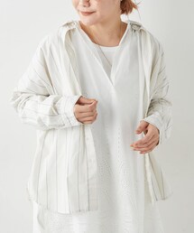 PUAL CE CIN | 綿テンセルストライプブラウス(シャツ/ブラウス)