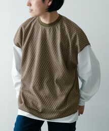 ITEMS URBANRESEARCH（アイテムズ アーバンリサーチ）の「ジャカードカットベスト+ロングTシャツ 2セット（その他・メンズ）」