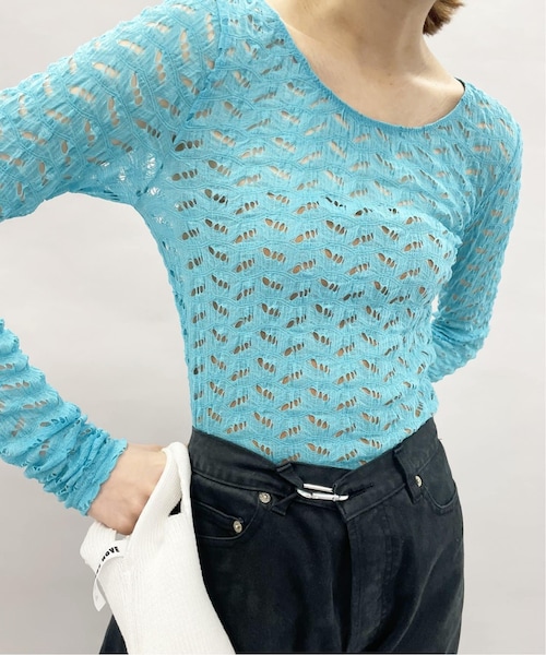 バレエネックバイカラートップス　EDIT. FOR LULU バレエネックバイカラートップス EDIT. FOR LULU