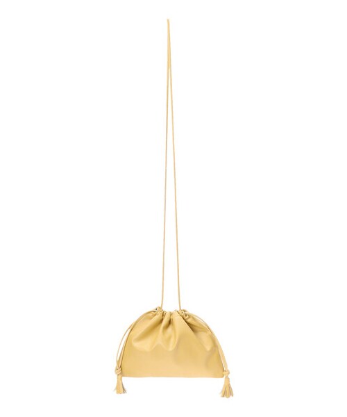 Green　Parks（グリーンパークス）の「・フリンジフラット巾着（財布/小物・ブラック/グレーベージュ/イエロー/グリーン・F）」の16枚目の写真