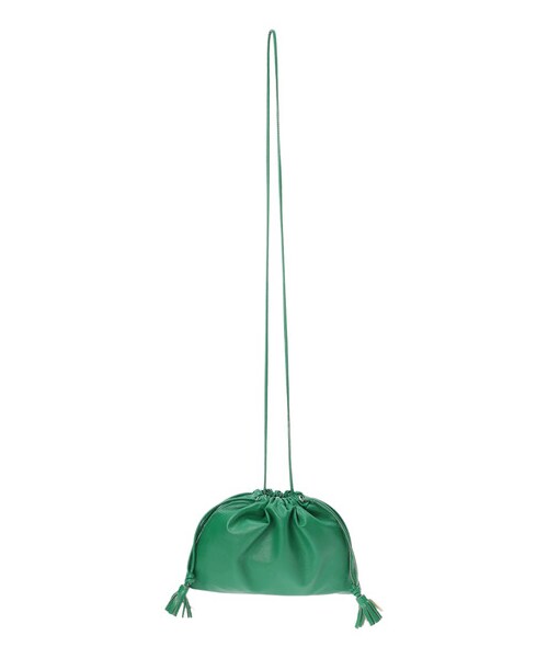 Green　Parks（グリーンパークス）の「・フリンジフラット巾着（財布/小物・ブラック/グレーベージュ/イエロー/グリーン・F）」の13枚目の写真