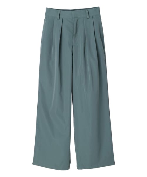 Green Parks(グリーンパークス)の「タックセミワイドパンツ(パンツ・オレンジ/イエロー/ブルーグリーン・M/L)」の2枚目の写真