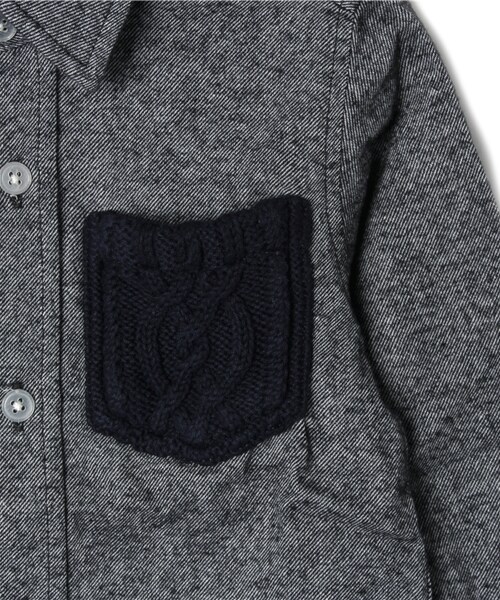 GLOBAL WORK（グローバルワーク）の「【キッズ】ニットポケシャツ長袖（トップス・キッズ・ホワイト05/グレー18/ブルー85・Ｓ（90～100cm）/Ｍ（100～110cm）/Ｌ（110～120cm）/ＸＬ(120～130cm)）」の6枚目の写真