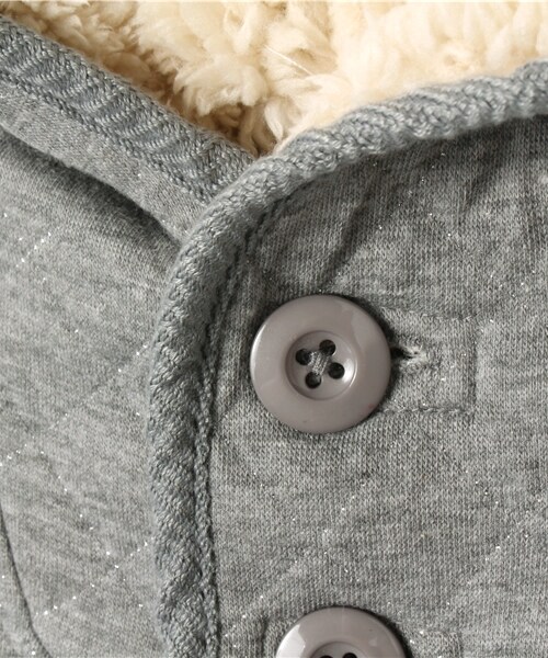 GLOBAL WORK（グローバルワーク）の「【キッズ】１４キルトボアジャケット（ジャケット/アウター・キッズ・グレーラメ15/レッド35/ベージュラメ52/ネイビードット88・S（90～100cm）/M（100～110cm）/L（110～120cm）/XL（120～130cm））」の9枚目の写真