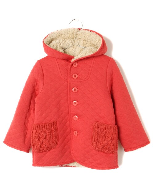 GLOBAL WORK（グローバルワーク）の「【キッズ】１４キルトボアジャケット（ジャケット/アウター・キッズ・グレーラメ15/レッド35/ベージュラメ52/ネイビードット88・S（90～100cm）/M（100～110cm）/L（110～120cm）/XL（120～130cm））」の3枚目の写真