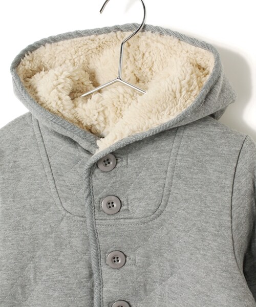 GLOBAL WORK（グローバルワーク）の「【キッズ】１４キルトボアジャケット（ジャケット/アウター・キッズ・グレーラメ15/レッド35/ベージュラメ52/ネイビードット88・S（90～100cm）/M（100～110cm）/L（110～120cm）/XL（120～130cm））」の6枚目の写真