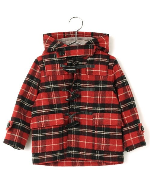 GLOBAL WORK（グローバルワーク）の「【キッズ】ダッフルコート（ジャケット/アウター・キッズ・グレー18/レッドチェック35/ベージュ52/ネイビー88・S（90～100cm）/M（100～110cm）/L（110～120cm）/XL（120～130cm））」の2枚目の写真