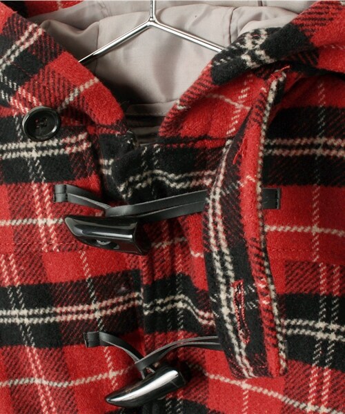 GLOBAL WORK（グローバルワーク）の「【キッズ】ダッフルコート（ジャケット/アウター・キッズ・グレー18/レッドチェック35/ベージュ52/ネイビー88・S（90～100cm）/M（100～110cm）/L（110～120cm）/XL（120～130cm））」の7枚目の写真