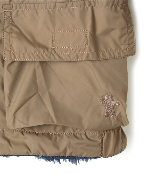 GLOBAL WORK(グローバルワーク)の「2WAY仕様【キッズ】リバーシブルナイロンボアジャケット(ジャケット/アウター・キッズ・ベージュ×ブラック09/グレー×レッド35/ネイビー×ベージュ52・S/M/L/XL)」の12枚目の写真