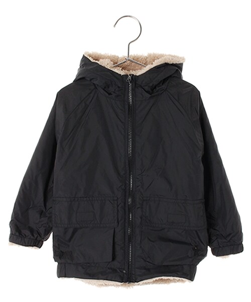 GLOBAL WORK(グローバルワーク)の「2WAY仕様【キッズ】リバーシブルナイロンボアジャケット(ジャケット/アウター・キッズ・ベージュ×ブラック09/グレー×レッド35/ネイビー×ベージュ52・S/M/L/XL)」の14枚目の写真