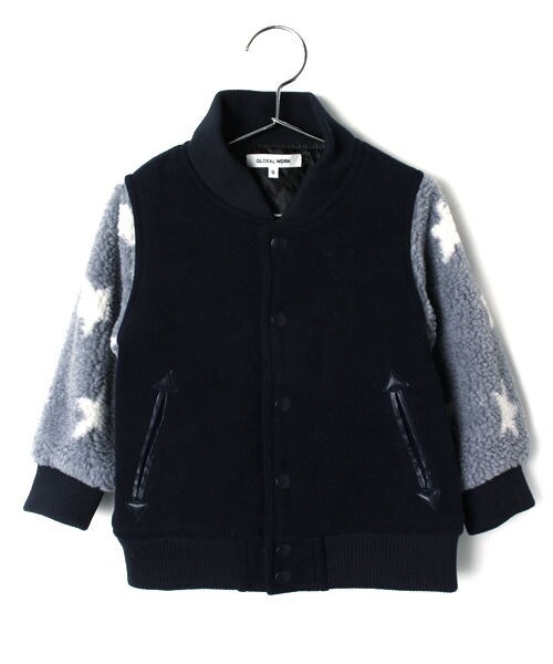 GLOBAL WORK（グローバルワーク）の「【キッズ】ソデキリカエスタジャン（ジャケット/アウター・キッズ・ブラック09/ネイビー88・S（90～100cm）/M（100～110cm）/L（110～120cm）/XL（120～130cm））」の2枚目の写真