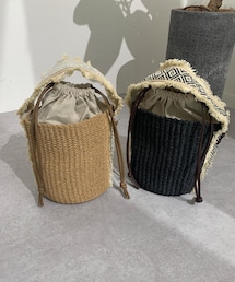 Chez toi | 委/フリンジ柄ハンドルBAG(かごバッグ)