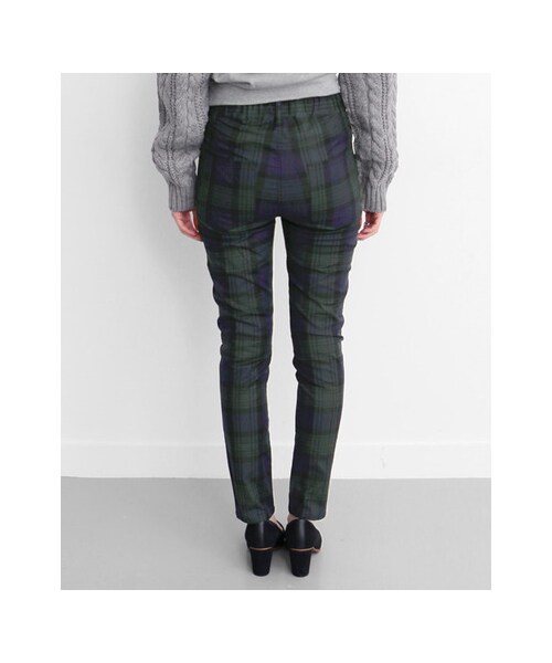 KBF（ケイビーエフ）の「チェックスキニーパンツ（パンツ・レディース・GREEN・one）」の5枚目の写真