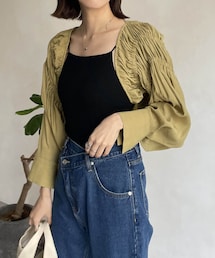 CAPRICIEUX LE'MAGE | シャーリングボレロカーディガン(シャツ/ブラウス)