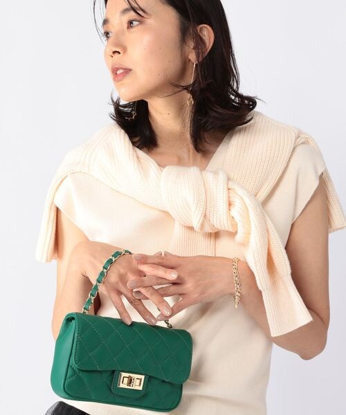 BARNYARDSTORM（バンヤードストーム）の「AULENTTI/キルトBAG（バッグ・レディース・ブラック19/ベージュ70/グリーン70・FREE）」の3枚目の写真