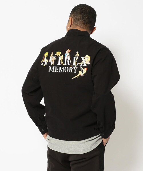 AVIREX(アヴィレックス)の「ガールズ アンド ロゴ ジャケット/GIRLS & LOGO JACKET(ジャケット/アウター・メンズ・KINARI/BLACK・M, L, XL, XXL)」の1枚目の写真