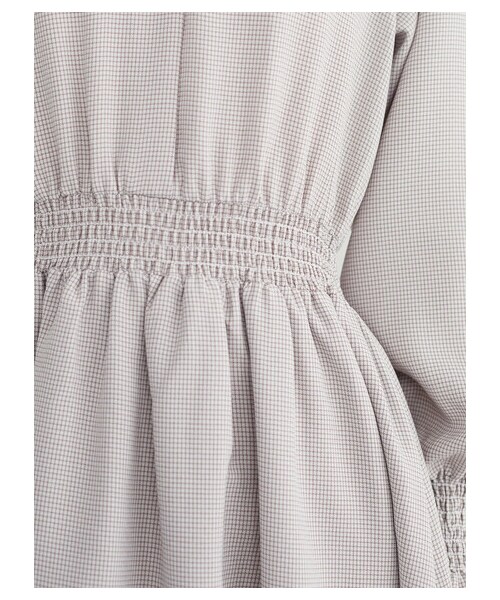 Green　Parks（グリーンパークス）の「・ELENCARE DUEパターンスキッパーワンピース（ワンピース/ドレス・オフホワイト/グレー/ブラック/ベージュ・F）」の17枚目の写真