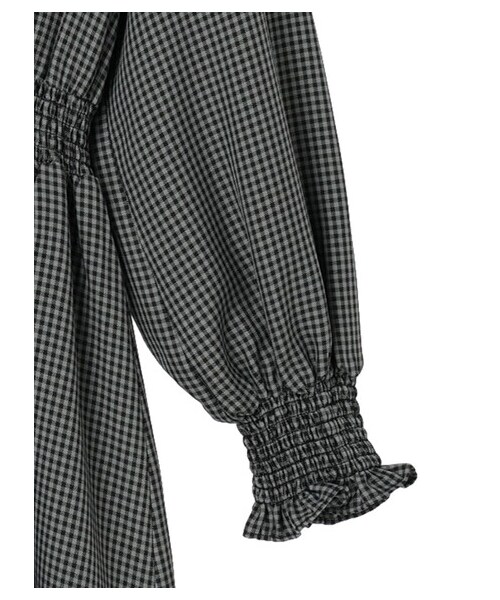 Green　Parks（グリーンパークス）の「・ELENCARE DUEパターンスキッパーワンピース（ワンピース/ドレス・オフホワイト/グレー/ブラック/ベージュ・F）」の21枚目の写真