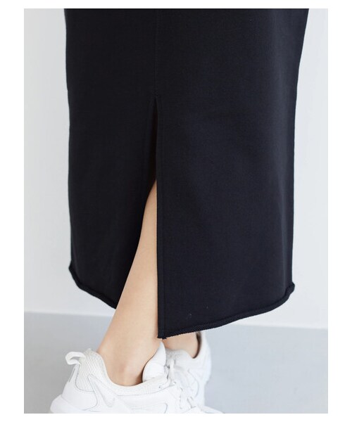 Green　Parks（グリーンパークス）の「裏毛Iラインスカート（スカート・ブラック/ライトグリーン/ライラック・F）」の7枚目の写真