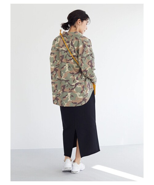 Green　Parks（グリーンパークス）の「裏毛Iラインスカート（スカート・ブラック/ライトグリーン/ライラック・F）」の4枚目の写真