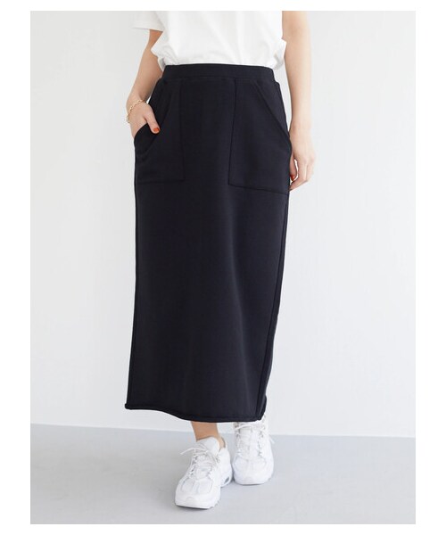 Green　Parks（グリーンパークス）の「裏毛Iラインスカート（スカート・ブラック/ライトグリーン/ライラック・F）」の20枚目の写真