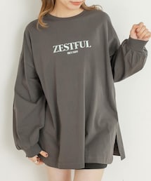 OLIVE des OLIVE | 刺繍ロゴビッグTシャツ(Tシャツ/カットソー)