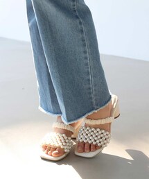 one after another NICE CLAUP | パールミュールサンダル(その他シューズ)