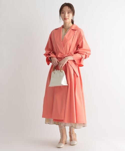 Andemiu（アンデミュウ）の「ソデボリュームトレンチコート（ジャケット/アウター・レディース・ピンク25/ベージュ52/グリーン75・F）」の14枚目の写真