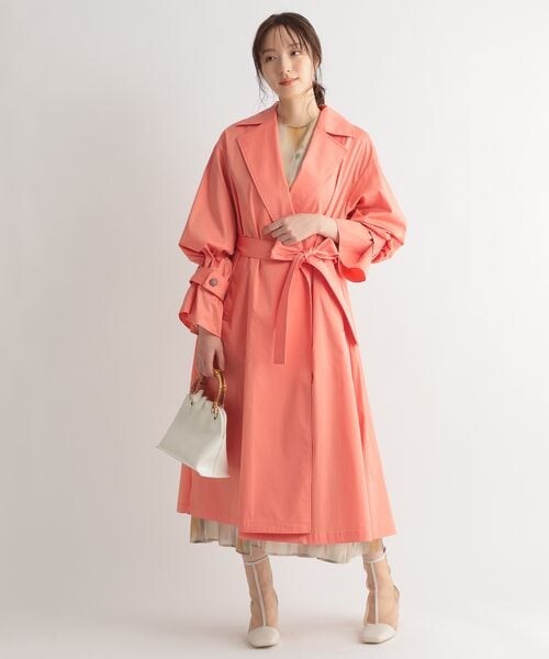 Andemiu（アンデミュウ）の「ソデボリュームトレンチコート（ジャケット/アウター・レディース・ピンク25/ベージュ52/グリーン75・F）」の15枚目の写真