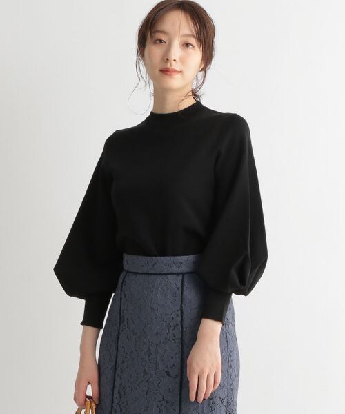 Andemiu（アンデミュウ）の「ソデタックニット8分袖（トップス・レディース・ブラック09/ブラウン52/イエロー65/ブルー80・F）」の15枚目の写真