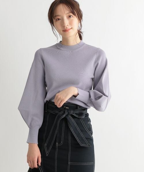 Andemiu（アンデミュウ）の「ソデタックニット8分袖（トップス・レディース・ブラック09/ブラウン52/イエロー65/ブルー80・F）」の11枚目の写真