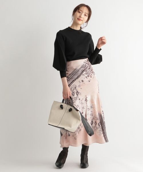 Andemiu（アンデミュウ）の「ソデタックニット8分袖（トップス・レディース・ブラック09/ブラウン52/イエロー65/ブルー80・F）」の19枚目の写真