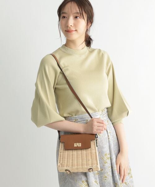 Andemiu（アンデミュウ）の「ソデタックニット8分袖（トップス・レディース・ブラック09/ブラウン52/イエロー65/ブルー80・F）」の21枚目の写真