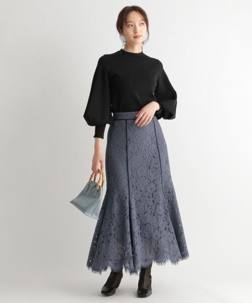 Andemiu（アンデミュウ）の「ソデタックニット8分袖（トップス・レディース・ブラック09/ブラウン52/イエロー65/ブルー80・F）」の16枚目の写真