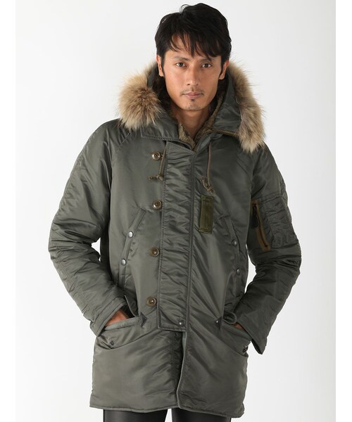 AVIREX（アヴィレックス）の「VINTAGE N-3B MIL-J-6（ジャケット/アウター・メンズ・SAGE・M/L/XL）」の9枚目の写真