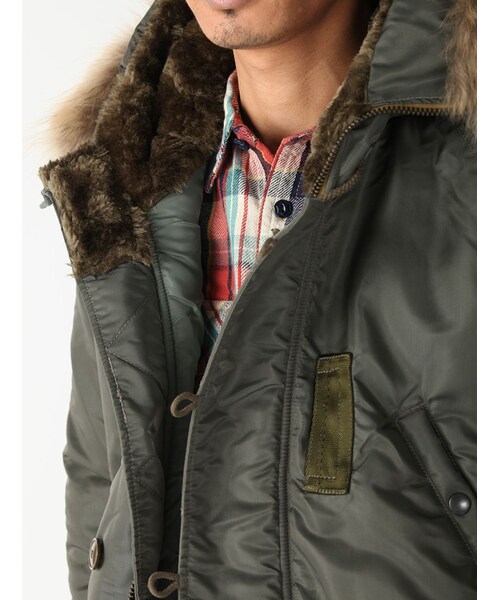 AVIREX（アヴィレックス）の「VINTAGE N-3B MIL-J-6（ジャケット/アウター・メンズ・SAGE・M/L/XL）」の4枚目の写真