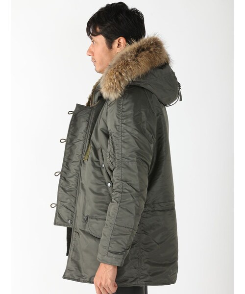 AVIREX（アヴィレックス）の「VINTAGE N-3B MIL-J-6（ジャケット/アウター・メンズ・SAGE・M/L/XL）」の2枚目の写真