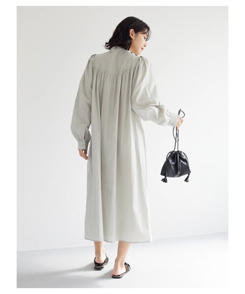 Green Parks(グリーンパークス)の「【予約】KBF.フレアワンピース(ワンピース/ドレス・ミント/ストライプ/フラワー・F)」の6枚目の写真