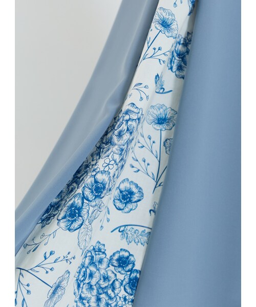 Marjorie（マージョリー）の「思念的角度，獨家青花瓷印花拼色無袖洋裝（その他・レディース・淺藍・XS/S/M/L）」の10枚目の写真