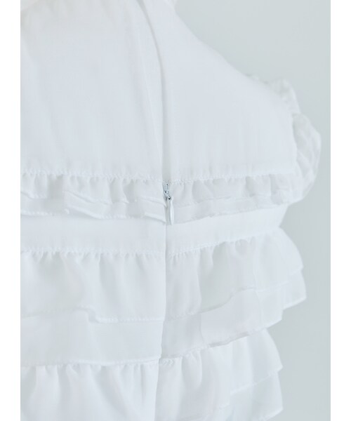 Marjorie（マージョリー）の「迴游，透膚荷葉造型異材質拼接連身褲（パンツ・レディース・粉/淺藍・XS/S/M/L）」の20枚目の写真