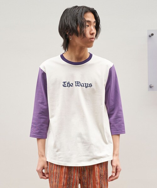 LITTLEBIG(リトルビッグ)の「3/4 Sleeve CS(Tシャツ/カットソー・メンズ・BLK/PPL・44/46)」の2枚目の写真