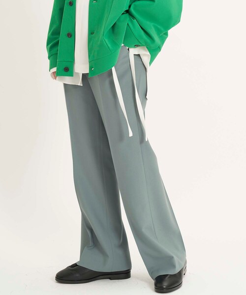 LAD MUSICIAN（ラッドミュージシャン）の「WOOL FLARE PANTS（その他パンツ・メンズ・BLK/MINT・42/44）」の2枚目の写真